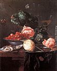 Jan Davidsz De Heem Wall Art - Still-life with Fruits